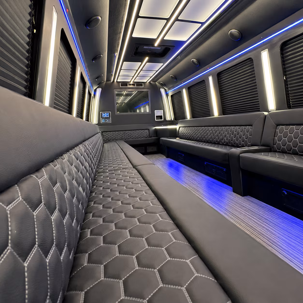 tulare party bus rental interior